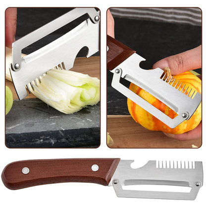 2-in-1 Serrated Peeling Knife Premium Vegetable Peeler